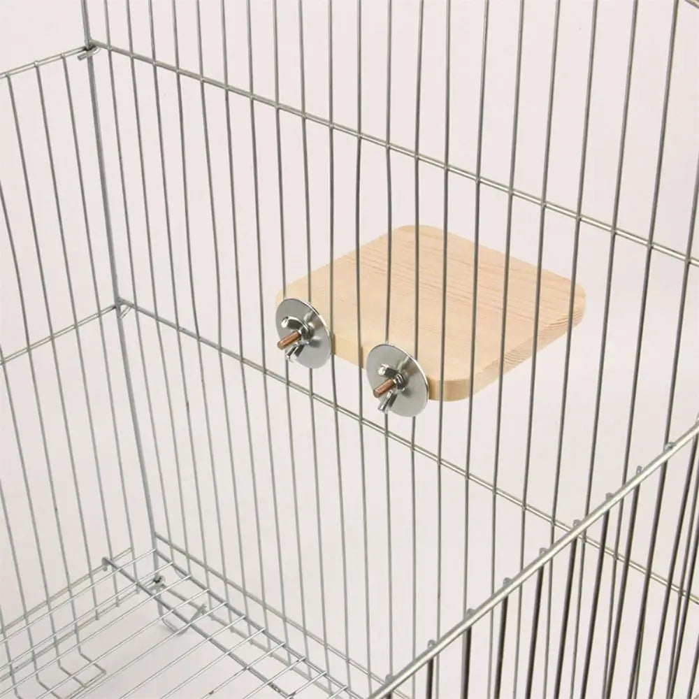 Wood Square Stand Platform Cage Board Hamster Chinchilla Pet Springboard Hamster Branch Perches for Bird Cage Toys