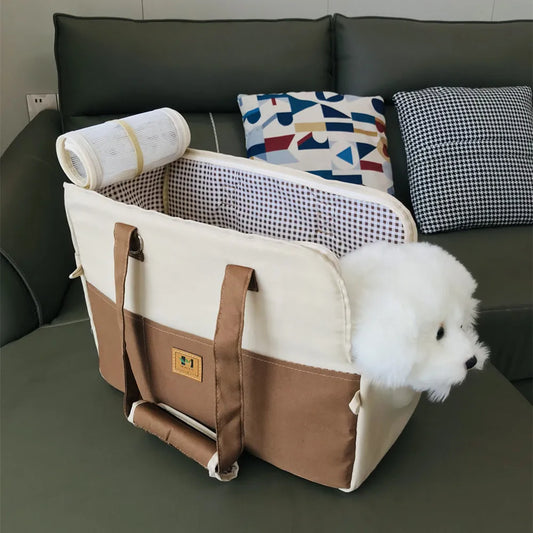 Dog Car Seat Dog Booster Car Seat Cat Carrier Bag Cat Bed for Small Dogs Cats Pet Car Seat with Pad and Straps for Dogs Cats - Play Paws Toys