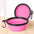 New 2 in 1 Collapsible Dog Travel Bowl Double Bowls Folding Food Water Bowl Portable Hangable Dog Feeder for Outdoor Dog Product