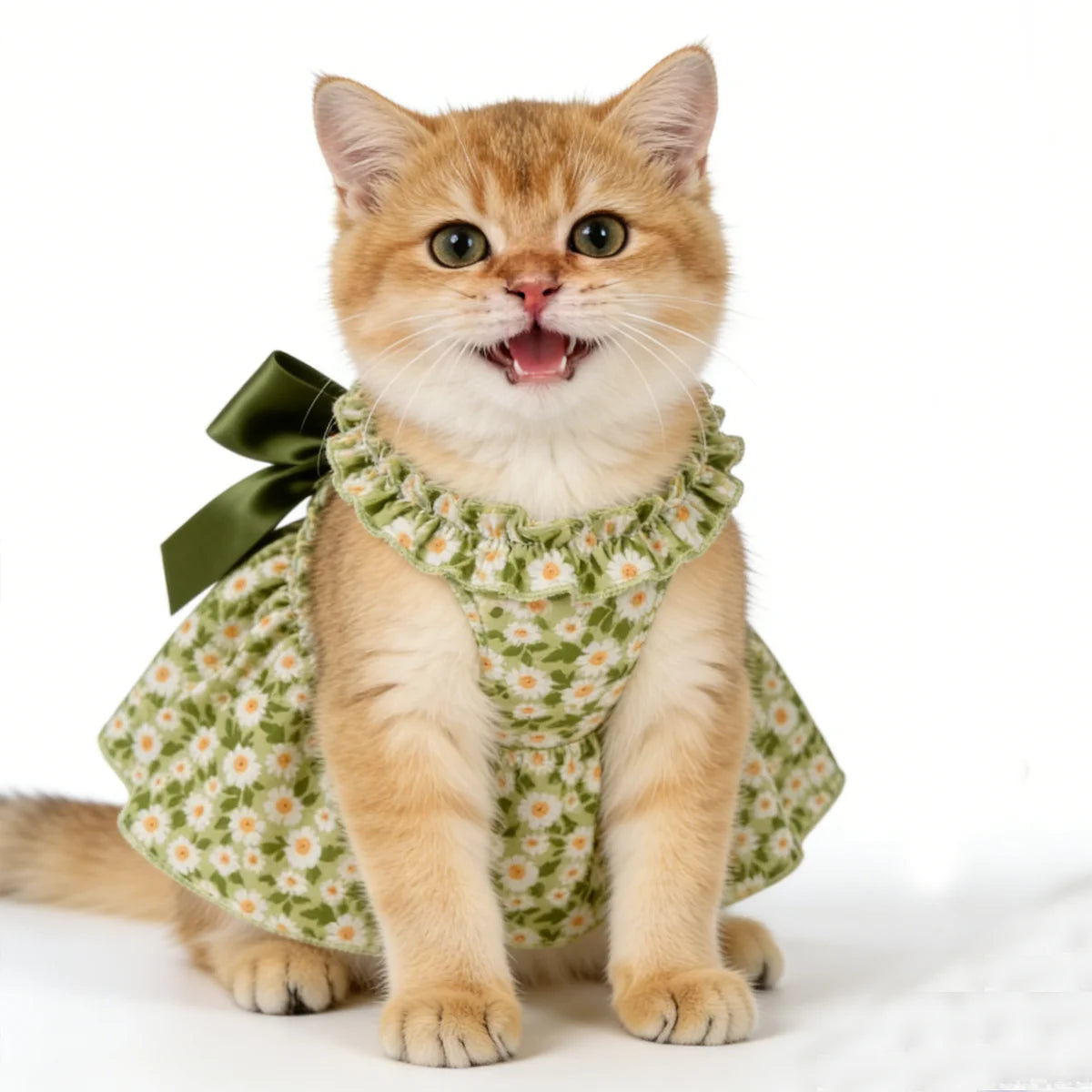 1 Pc Pet Dress Dog&Cat Summer Dress  Yomantic Floral Pattern Suitable For Birthday Wedding Party Outfits