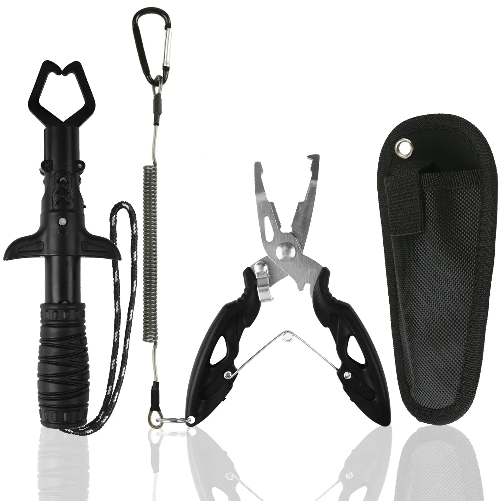 Fishing Tool Kit Durable Silicone Mesh Fishing Net Muti-Function Catch and Release Lightweight Portable Landing Net with Handle