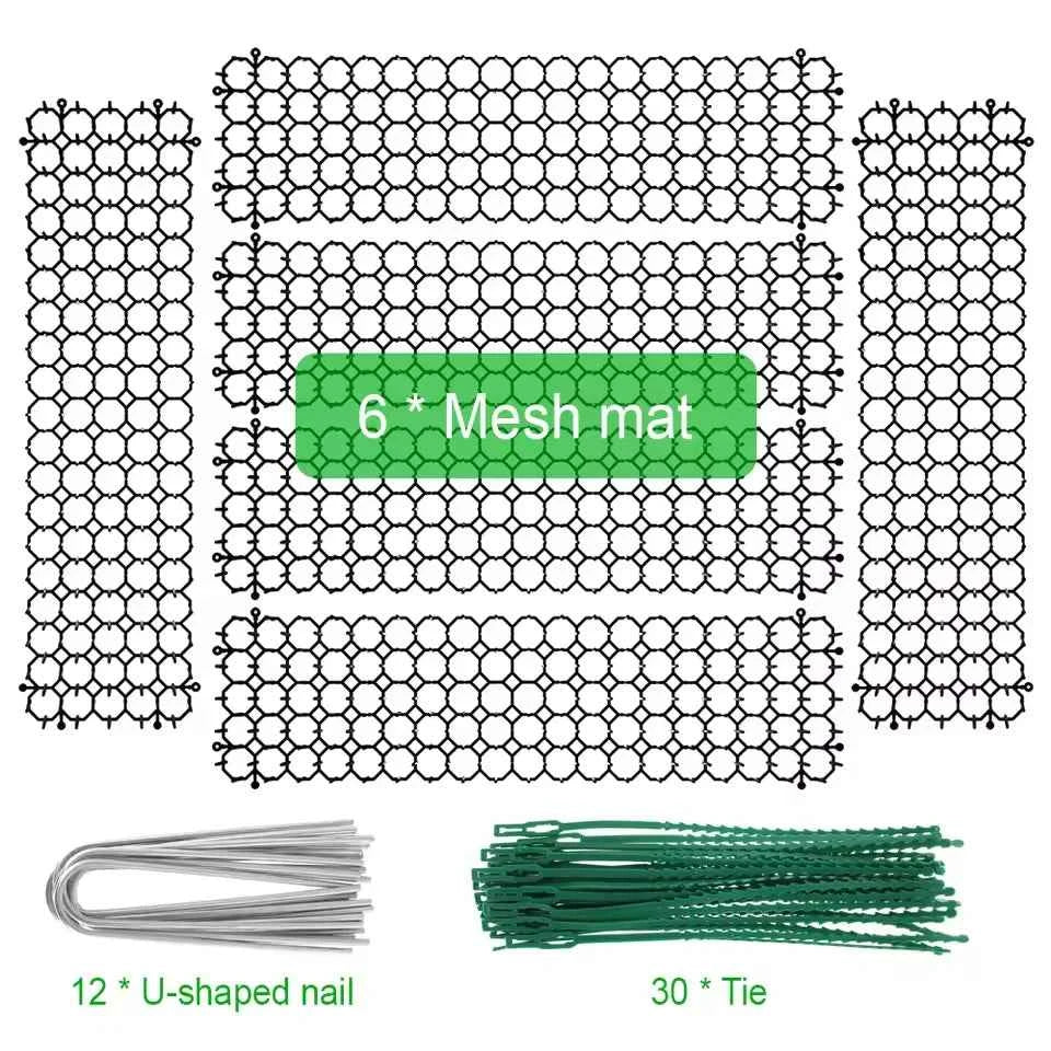 6/10Pcs Garden Prickle Strip Dig Stop Cat Repellent Deterrent Mat Anti-cat Prickle Strips Keep Cat Away Digging Climbing Spike
