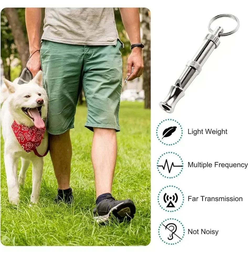 1/2Pcs Dog Whistle To Stop Barking, Adjustable Sound Pitch Dog Whistle With Keychain, Professional Recall Pet Puppy Cat Dog