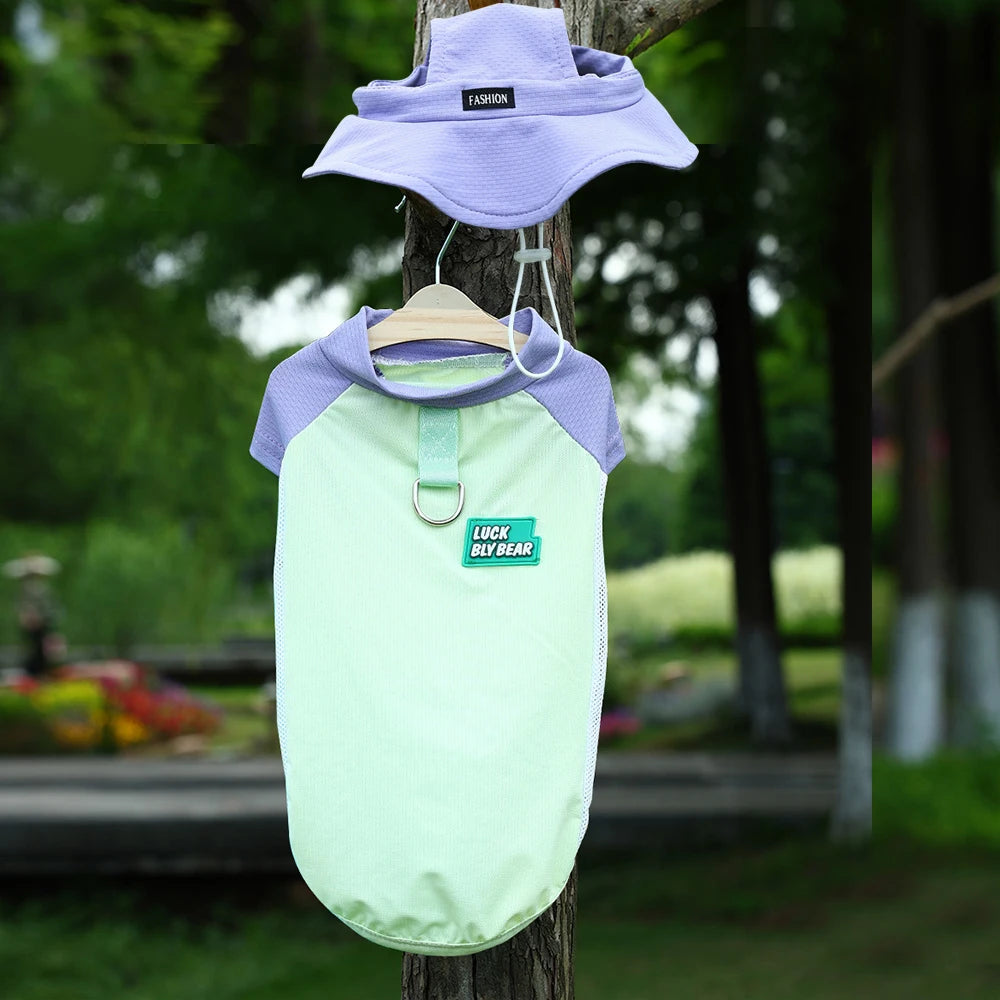 Dogs Cats  UV Protection  Vest  Ice Silk Fabric, Sun Block, Breathable Mesh for Summer outdoor pet clothes