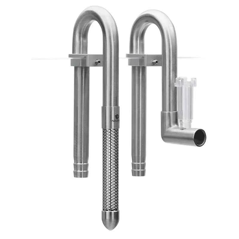 AQUAPRO Mini Skimmer Stainless Steel Inlet Outlet Pipes Inflow Outflow Shrimp Water Filter Aquarium Fish Tanks Accessories
