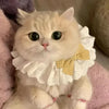 Cute Dog Collar Lace Bowknot Pearl Cat Necklace Sweet Neck Decoration Elegant Gentle Puppy Necktie Kitten Bibs Pet Supplies