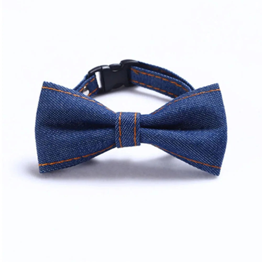 Pet Accessories for Dogs Cats Bowtie British Style Puppy Plaid Tie Breakaway Bowknot Collar for Small Dog Cat Gentleman Costume - Play Paws Toys