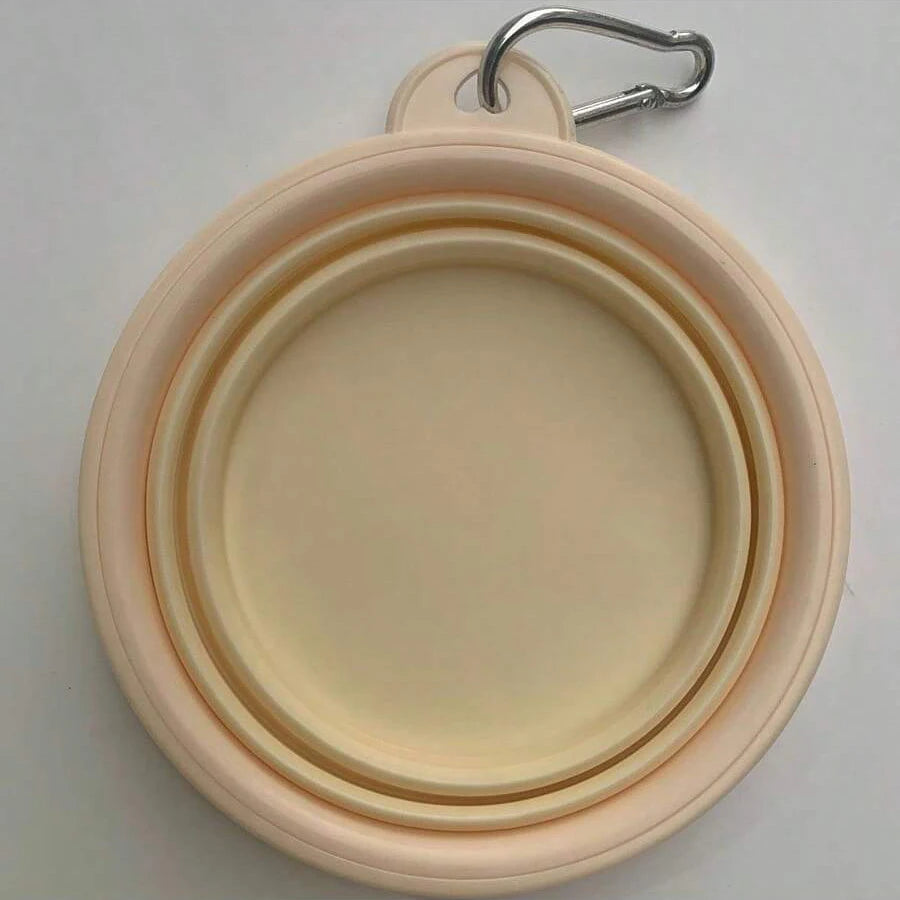 350ml Macaron Color Series Portable Folding Bowl for Pets, Dog Drinking Bowl, Cat Food Bowl, Travel Bowl with Carabiner