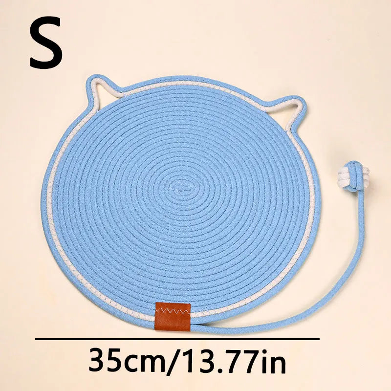 Round Cat Scratch Pad Cotton Rope Pet Sleeping Cat Scratch Board Sofa Furniture Paw Protector