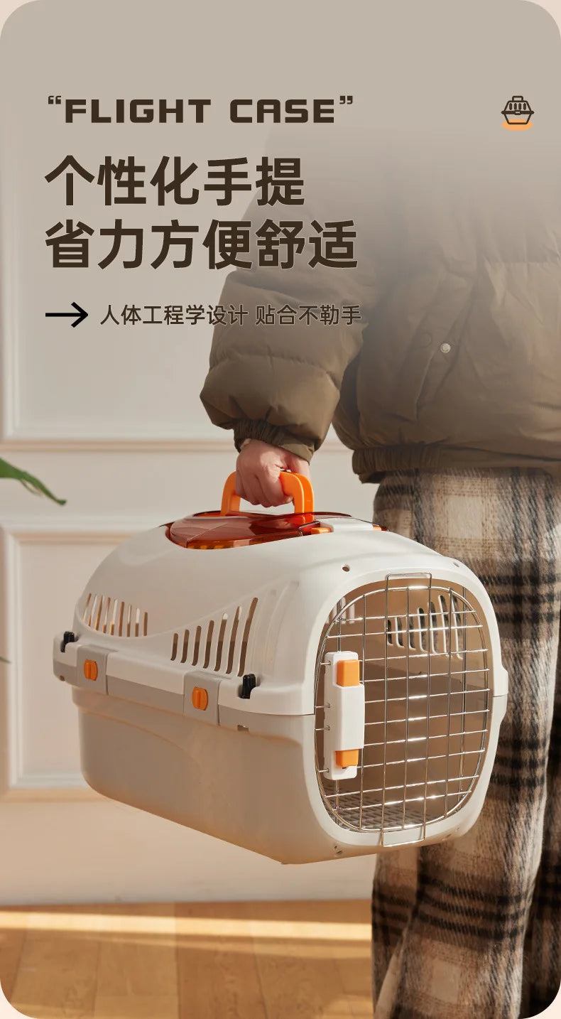 New pet aviation case, convenient, breathable, suitable for outdoor travel, cage for cats and dogs, and pet only - Play Paws Toys