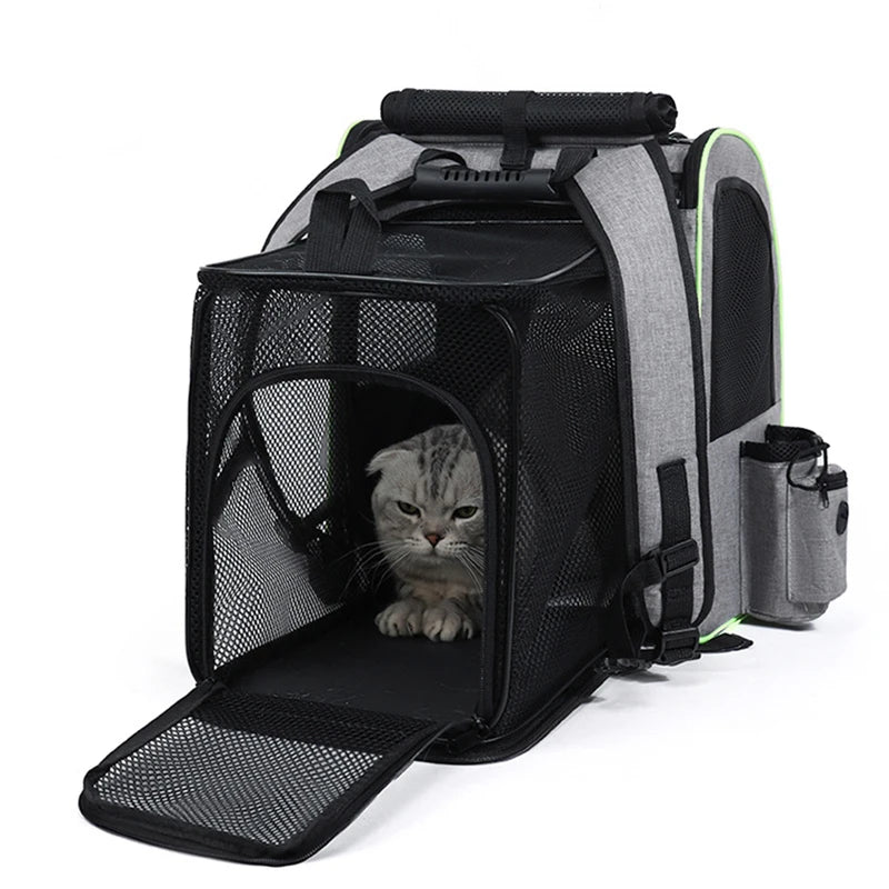Cat Carrier Backpacks Expandable Cat Backpack with Shade Cover, Breathable Mesh Pet Carrier Backpack Bag for Travel Hiking Campi - Play Paws Toys
