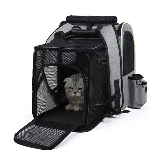 Cat Carrier Backpacks Expandable Cat Backpack with Shade Cover, Breathable Mesh Pet Carrier Backpack Bag for Travel Hiking Campi - Play Paws Toys