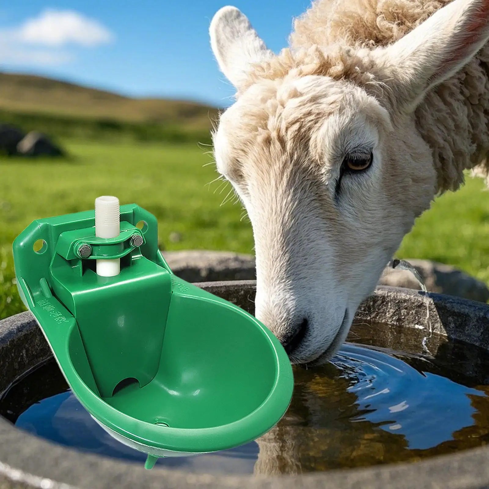 Sheep Goat Drinker Bowl With Valve Automatic Drinking Bowl plastic Water Fountain Cattle Sheep Dog Feeding Equipment