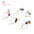 5pcs Simulation Small Flying Insects Replacement Accessories for Cat Teasers Toys Kitten Feather Toys Pet Supplies