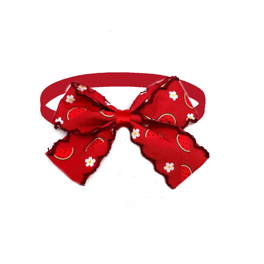 1pcs Summer Dog Neck Ties Pet Bowties Small Dog Cat Bowties Cute Fruit Style Puppy Accessories Dog Grooming Pet Supplies