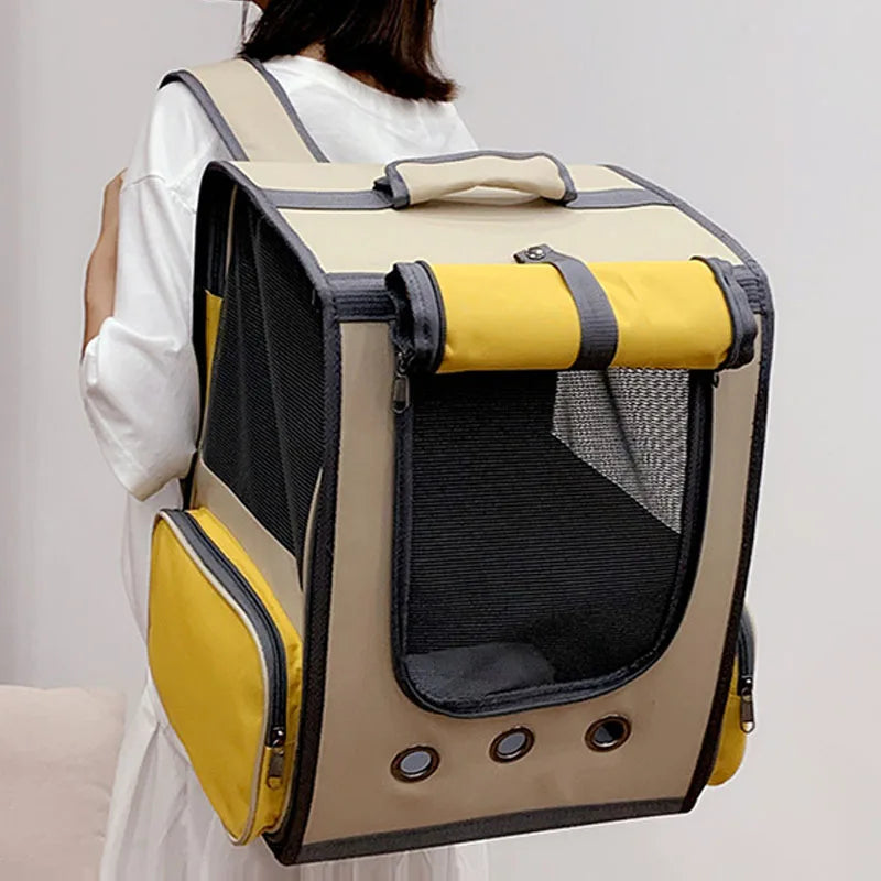 Breathable Pet Carrier Backpack for Cat and Dog, Astronaut Space Capsule, Window Transport Carrying Bag, High Quality - Play Paws Toys