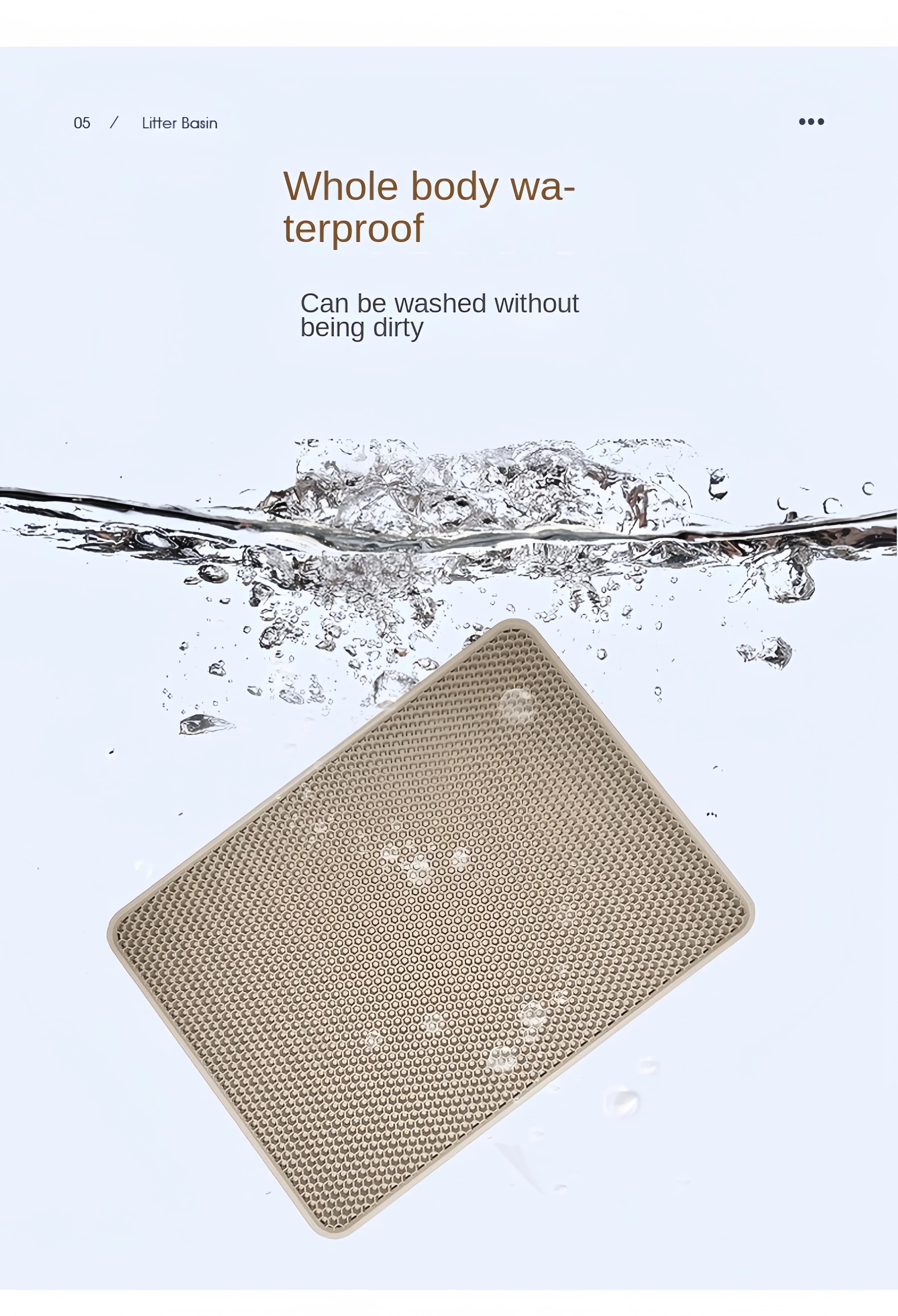 Cat Litter Mat Waterproof Double Layer Pet Litter Box Mat Pet Toilet Cat Mat Nonslip Sand Cat Washable Mat Pet Clean - Play Paws Toys