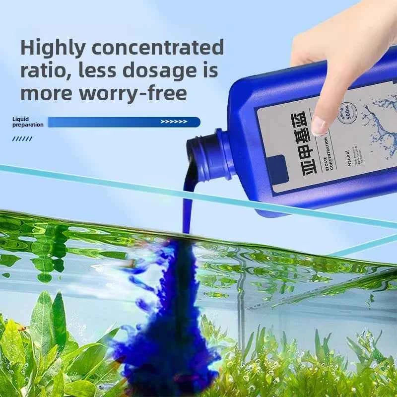 200ml/500ml Methylene Blue Concentrate for Aquarium Disinfection Sterilization Treat White Spot Fungus Tail Rot Water Cleaner