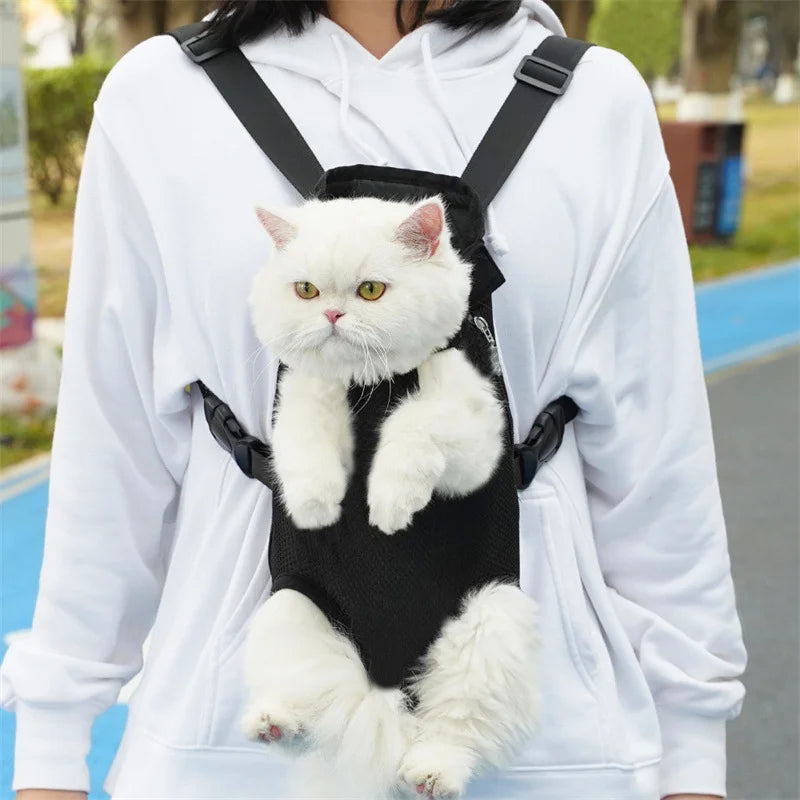 Adjustable Cat Carrier Bag Pet Double Shoulder Backpack Portable Bag Outdoor Travel Camping Hiking Cat Bag Dog Bag - Play Paws Toys