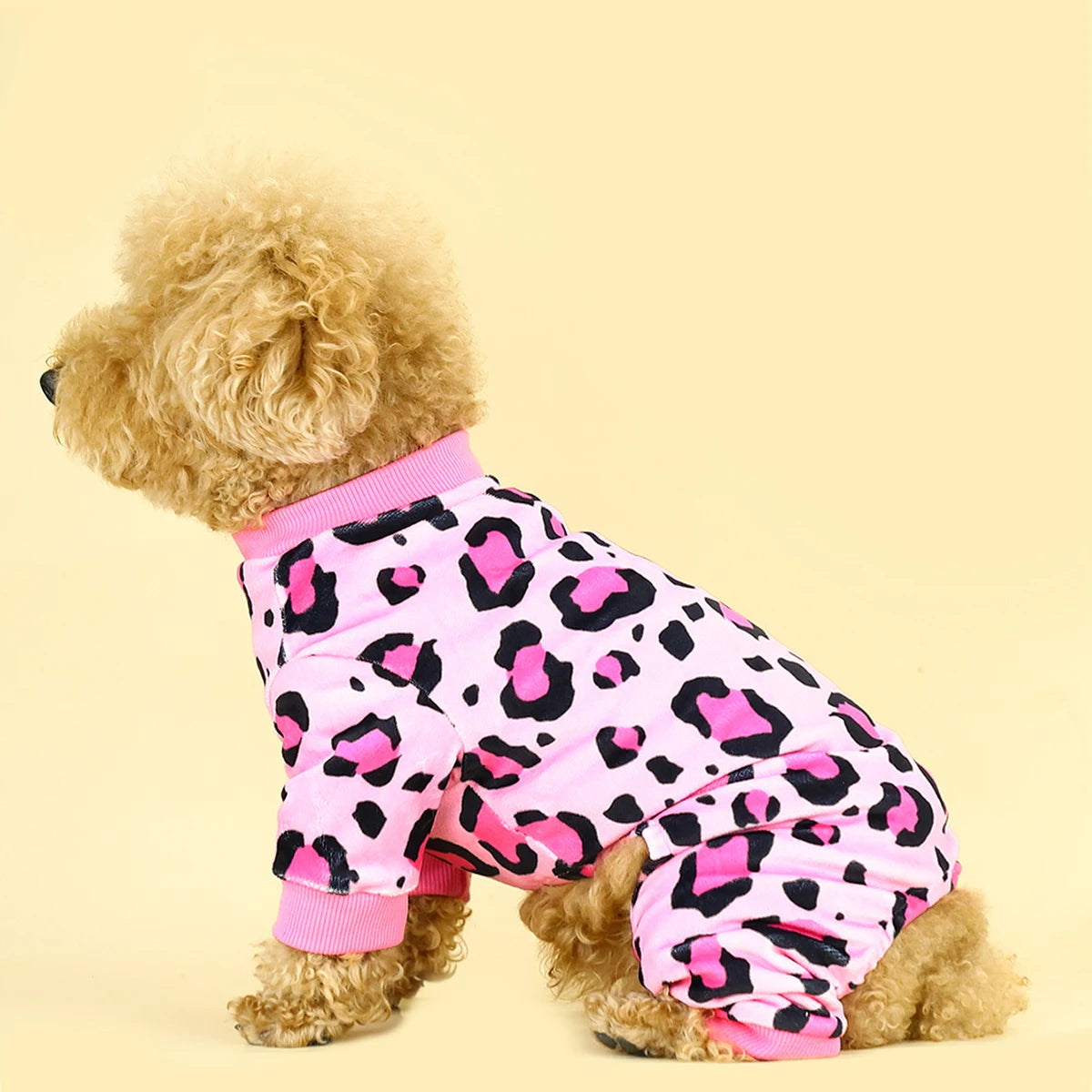 Leopard Dog Pajamas: Ultra-Soft 4-Legged Sleepwear for Small, Medium & Large Dogs - Global Pet Fashion Hit!