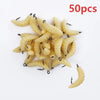 Rubber Maggots Fishing Bait Set with Hooks - Versatile Grub Lures for Bass,Trout,Crappie,Bluegill,Ideal for Freshwater Fishing
