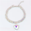 Cute Luxury Cat Collar Adjustable Cat Necklace Personalized Heart Pendant Rhinestone Kitten Puppy Collar Pet Grooming Accessorie