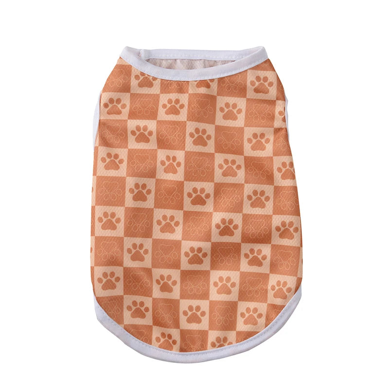 Dog Summer Clothes Breathable Puppy Vest For Small Dogs Cat Costume Beach Style Fashion T-shirt Chihuahua Freach Bulldog Outfits