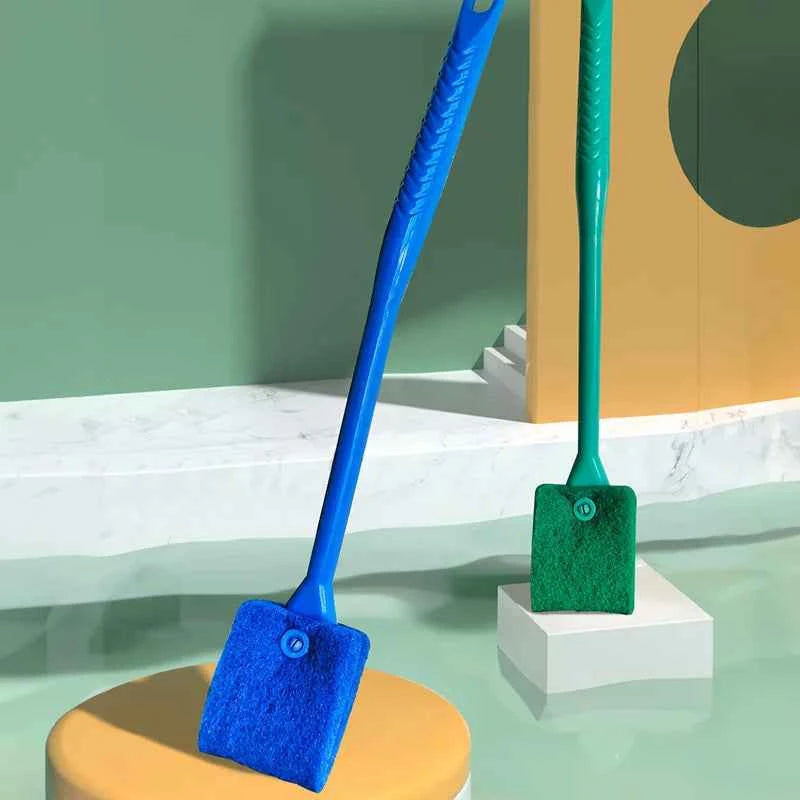 Fish Tank Brush Long Handle Brush Double-sided Cleaning Brush Aquarium Cleaning Tools