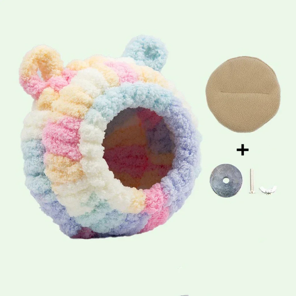 새장 Warm Bird Nest Winter House Hanging Hammock Cage Accessories Plush Hideaway for Parrot Hummingbird Decoration Bird Cages