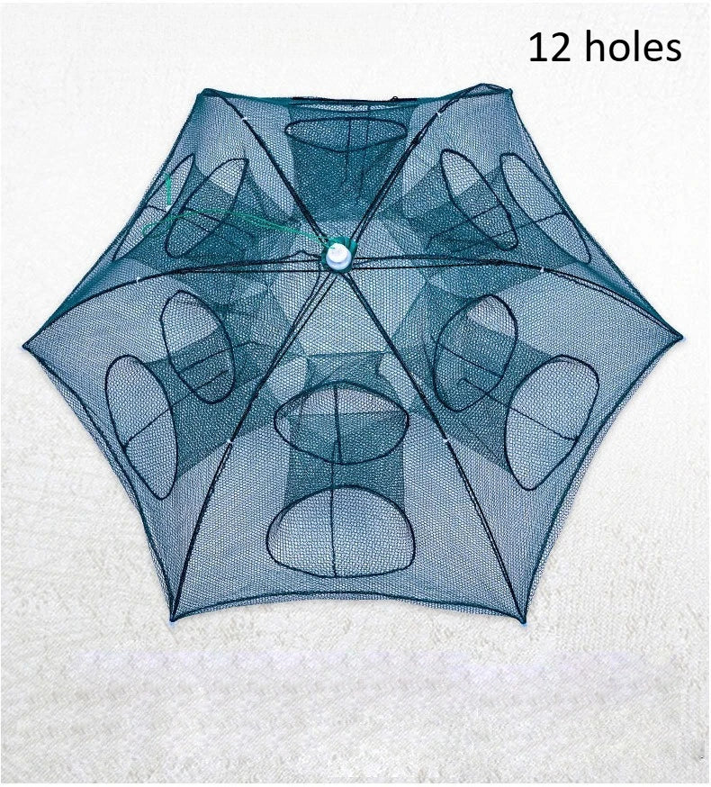 Automatic Multi-specification Fishing Net Umbrella Round Thickened Skeleton Folding Fishing Net Fishing Gear Fishing Accessories