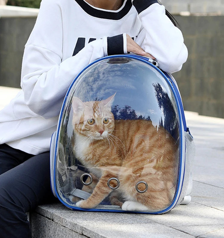 High Quality Astronaut Portable Cat Travel Bag Breathable Space Capsule Expandable Transparent Carrier Pet Backpack For Cat Dog - Play Paws Toys