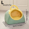 Cute Cat Beds for Indoor Cats Large Cat Cave Bed with Removable Washable Cushioned Pillow, Cozy Kitten Tent with Non-Slip Bottom - Play Paws Toys