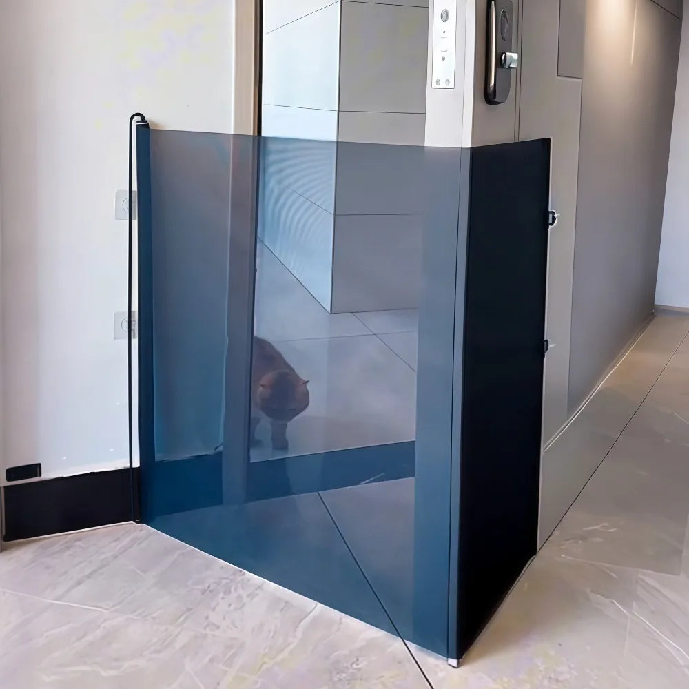 Automatic Retractable Pet Fence Door Isolated Cat Safety Door No-drill Mesh for Cats Sturdy and Durable Cat Accessories