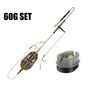 Pre-tied Carp Fishing Hair Rigs，Method Feeder with Double Hooks