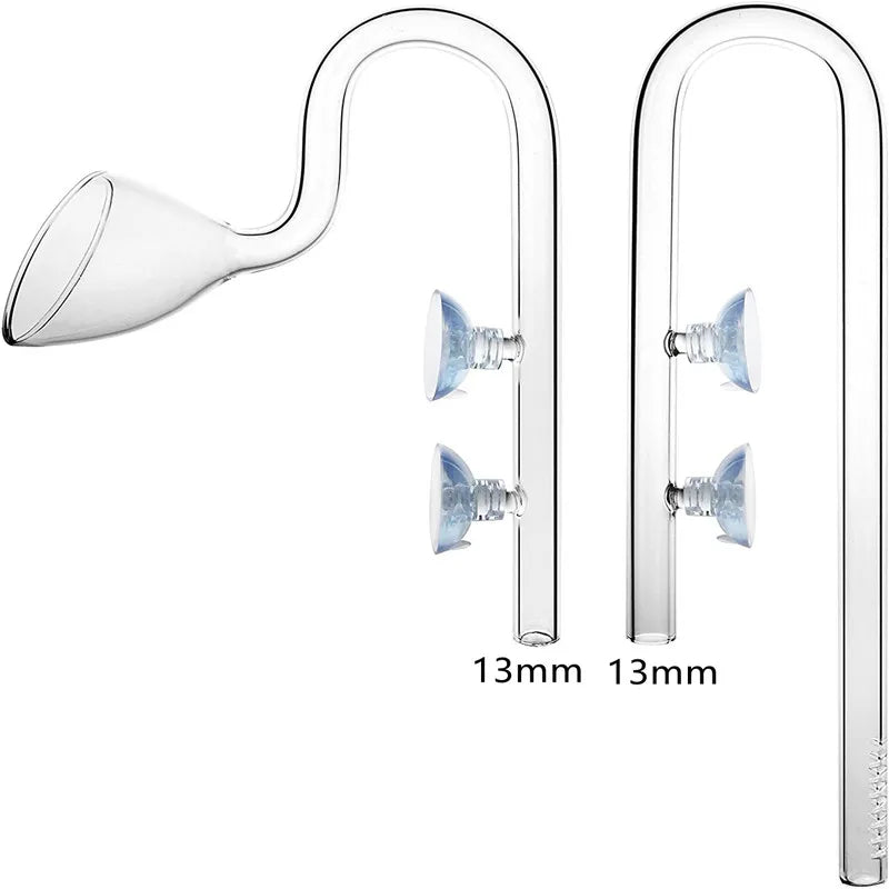 Aquarium ADA Style 13mm 17mm Glass Lily Pipe Inflow Outflow Tube The Glass Inlet Outlet Water Pipe for Fish Tank filter 12/16mm