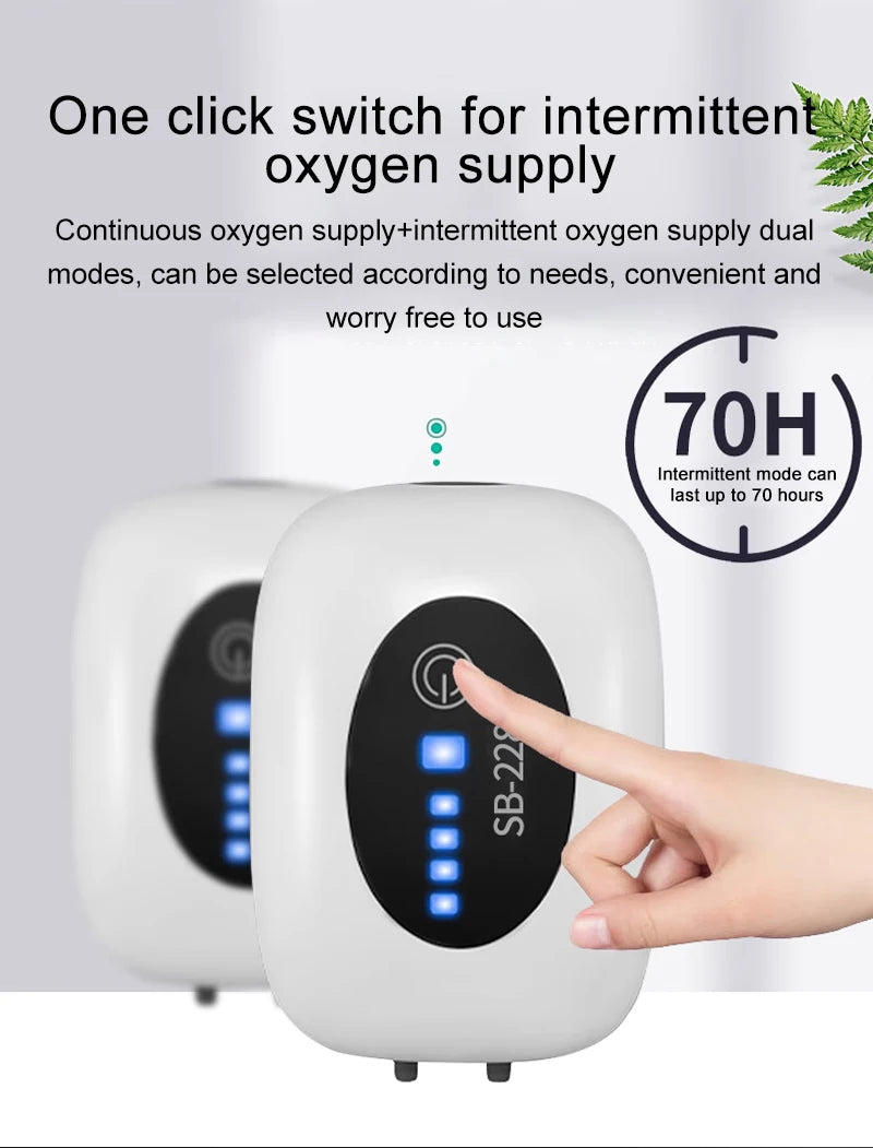 SOBO Aquarium Fish Tank Oxygen Air Pump Compressor Charging Silent USB with Battery Portable Fishing Oxygenator Outdoor Air Pump