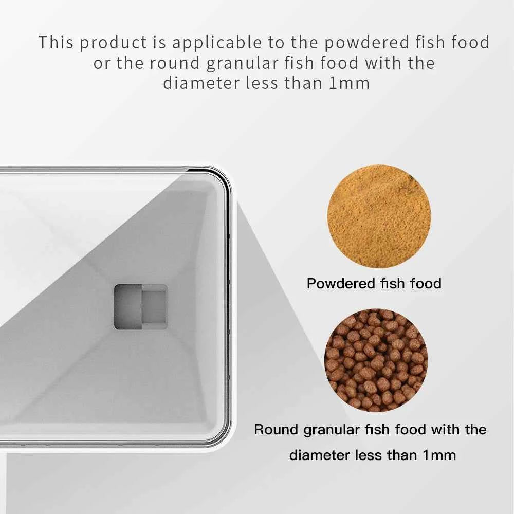 ZYfeeder intelligent fish feeder, timed and quantitative fish tank accessories, ornamental fish food dispenser