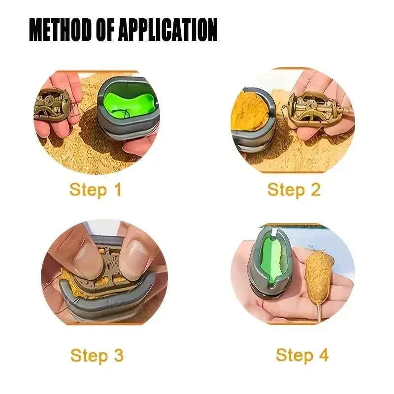Complete Carp Fishing Feeder Kit - High-Speed Bait Launcher with Mold