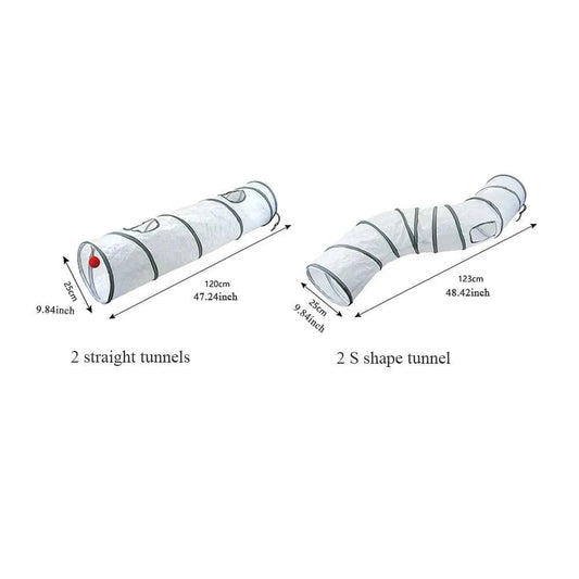 White Cat Tunnel Pet Supplies Funny Kitten Toys Foldable Toys For Cat Pet Training Interactive Fun Toy Play Tunnel Tube