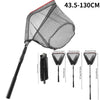 Triangle Fishing Landing Net with Telescoping Pole Handle Easy Catching or Releasing Fishing net for Fly Trout Carp Course Sea