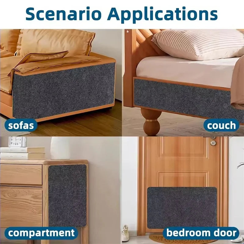 1Roll Cat Scratching Mat Self-Adhesive Trimmable Carpet Cat Scratching Post Carpet for Anti-scratching Sofa Furniture Protection
