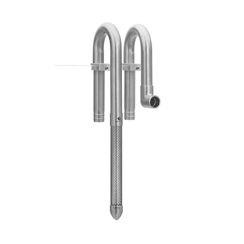 AQUAPRO Mini Skimmer Stainless Steel Inlet Outlet Pipes Inflow Outflow Shrimp Water Filter Aquarium Fish Tanks Accessories