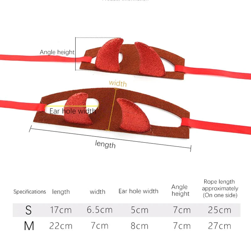 Pet Cosplay Costume Halloween Funny Devil Horns Headband Pet Cat Dog Festival Party Clothing Pet Decoration Accessories Gifts