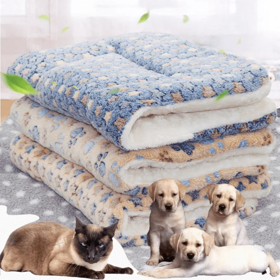 Large Size Flannel Dog Bed Thicken Cat Bed Sleeping Mat Dog Mat Blanket For Puppy Kitten Dog Bed Rug for Small Medium Large Dog - Play Paws Toys