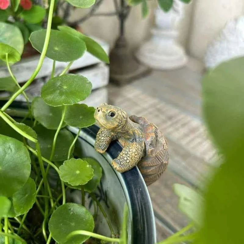 Fishing Turtle Hanging Turtle Figurine for Basin Fish Tank Aquarium Rockery Pond Courtyard Garden Decor Ornaments Decoration