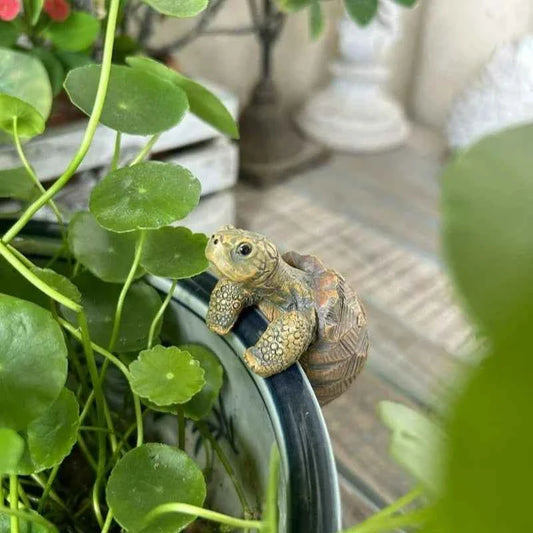Fishing Turtle Hanging Turtle Figurine for Basin Fish Tank Aquarium Rockery Pond Courtyard Garden Decor Ornaments Decoration