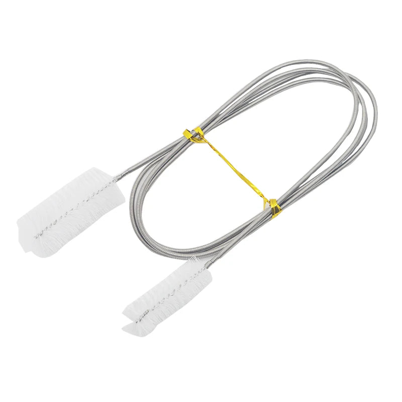 Aquarium Cleaning Brush for Water Hose Lily Pipe Air Tube Stainless Steel Flexible Bent Tube Double Head Brush Fish Tank cleaner