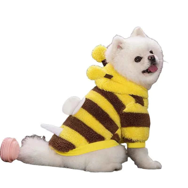 Cute Pet Dog Cat Transformation Dinosaur Bee Style Cosplay Costume For Small Medium Dogs Cats Autumn Winter Warm Outfit XS-2XL