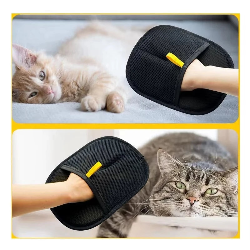 Pet Hair Remover Glove Brush Portable Washable Clothes Hair Dehairing Gloves Pet Dedusting Cleaning Tool Products - Play Paws Toys