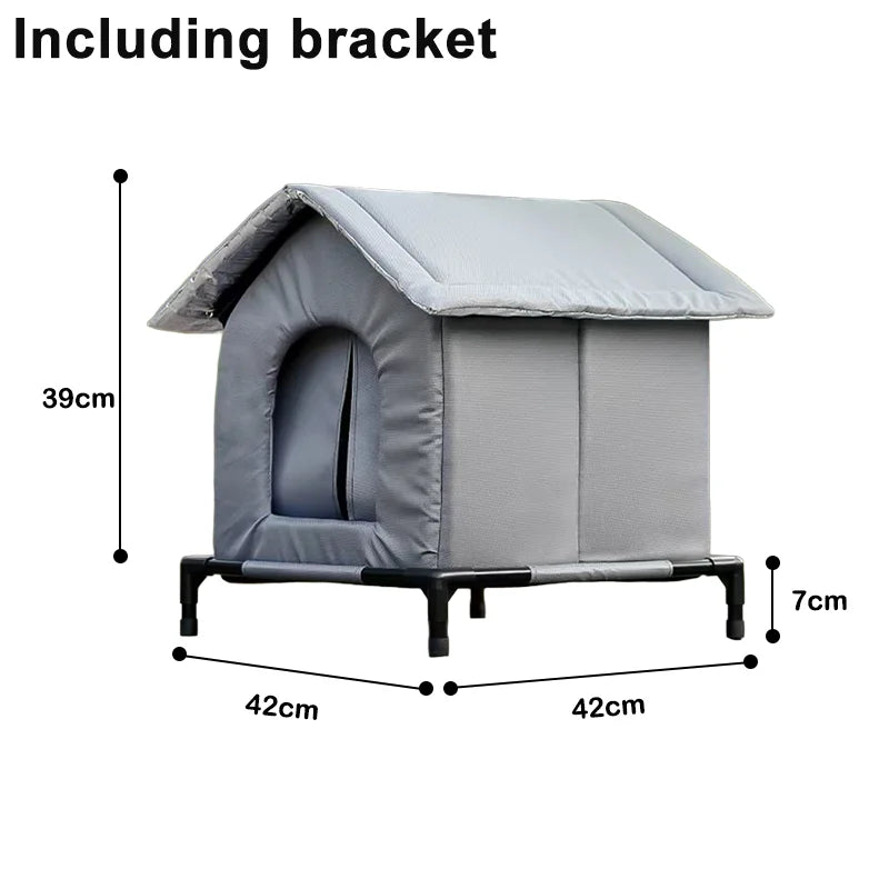 NewestStray Cat dog House Waterproof Outdoor Winter Warm Pet Cave Sleeping Beds Home Foldable Washable for Small Supplies - Play Paws Toys